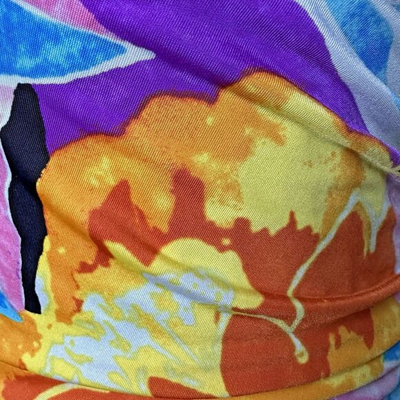 Lauren Ralph Lauren Womens Dress 8 Tropical Floral Ruched‎ Draped Stretch Waist - Picture 9 of 15